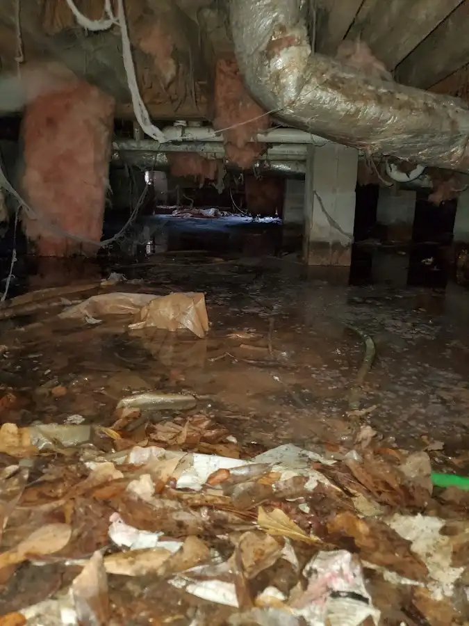 Crawl space flood assessment for Commercial Water Damage Restoration in Miami Lakes